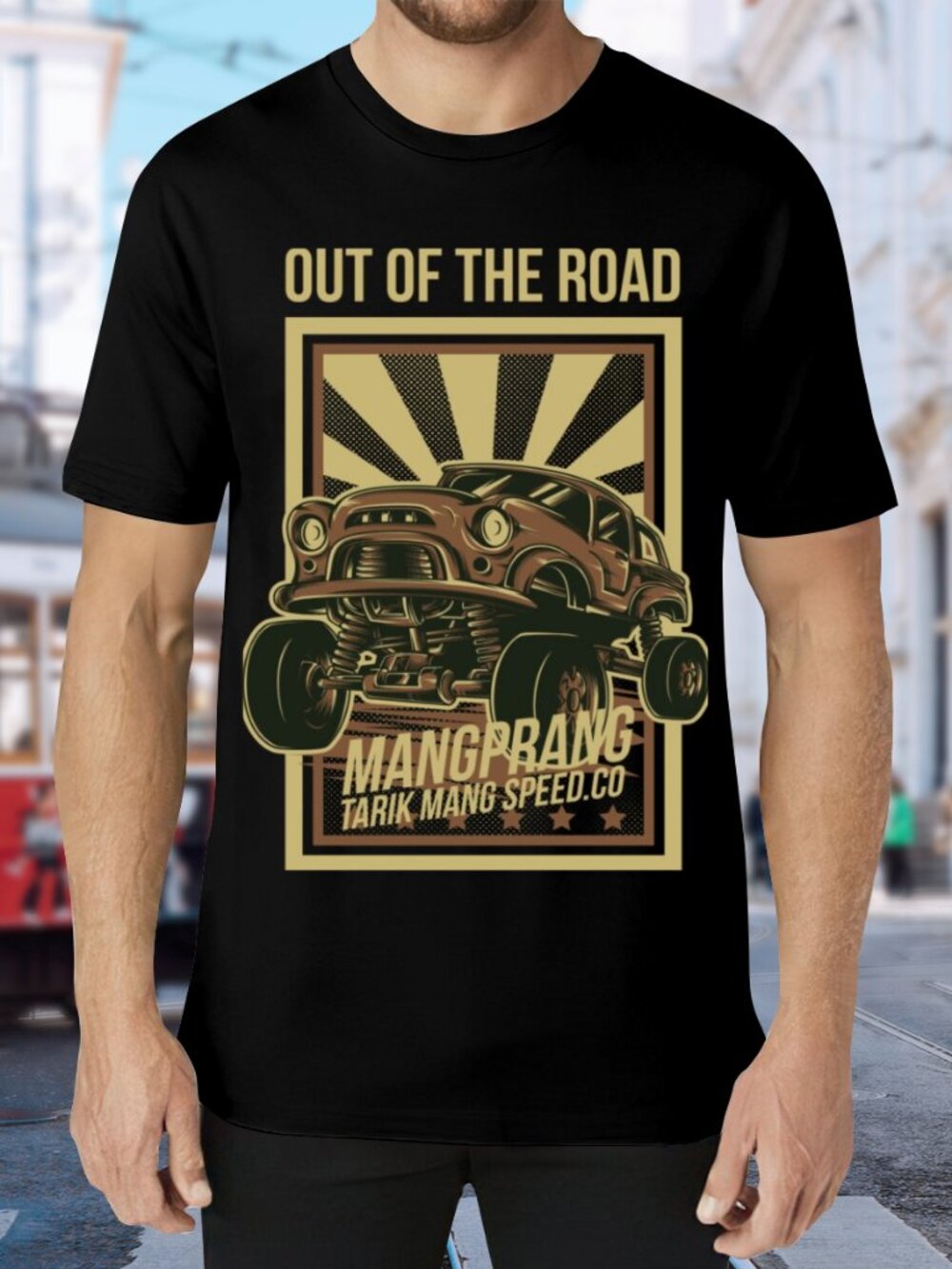'Out of the Road' Short Sleeve Tee - Black